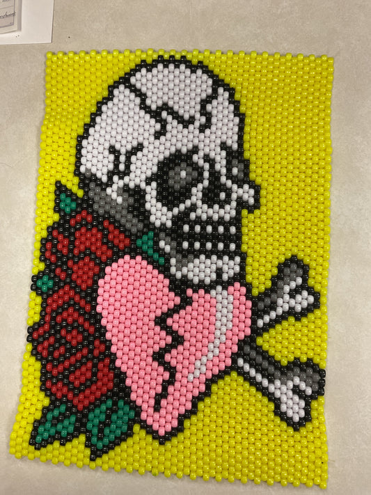 Heart skull poster