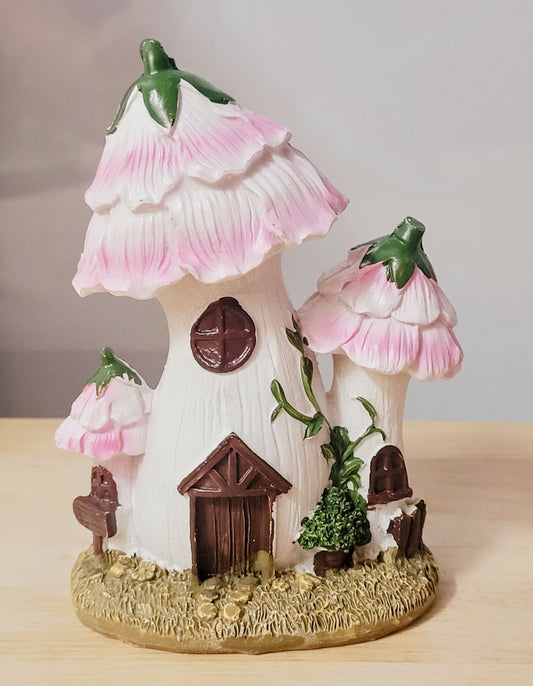 Pink & White Fairy Garden House