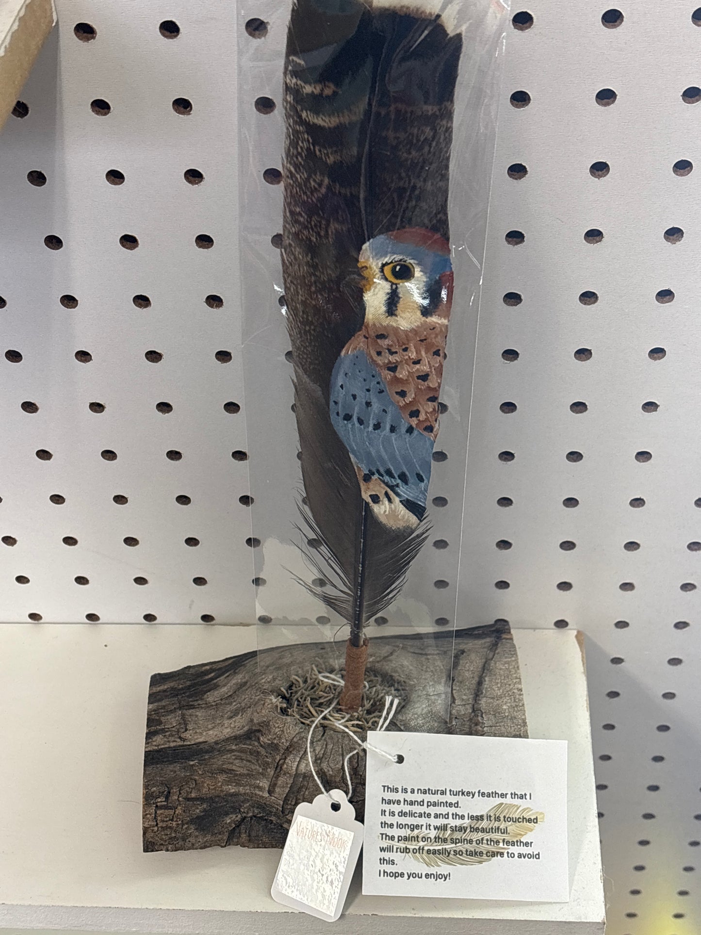 Hand painted feathers