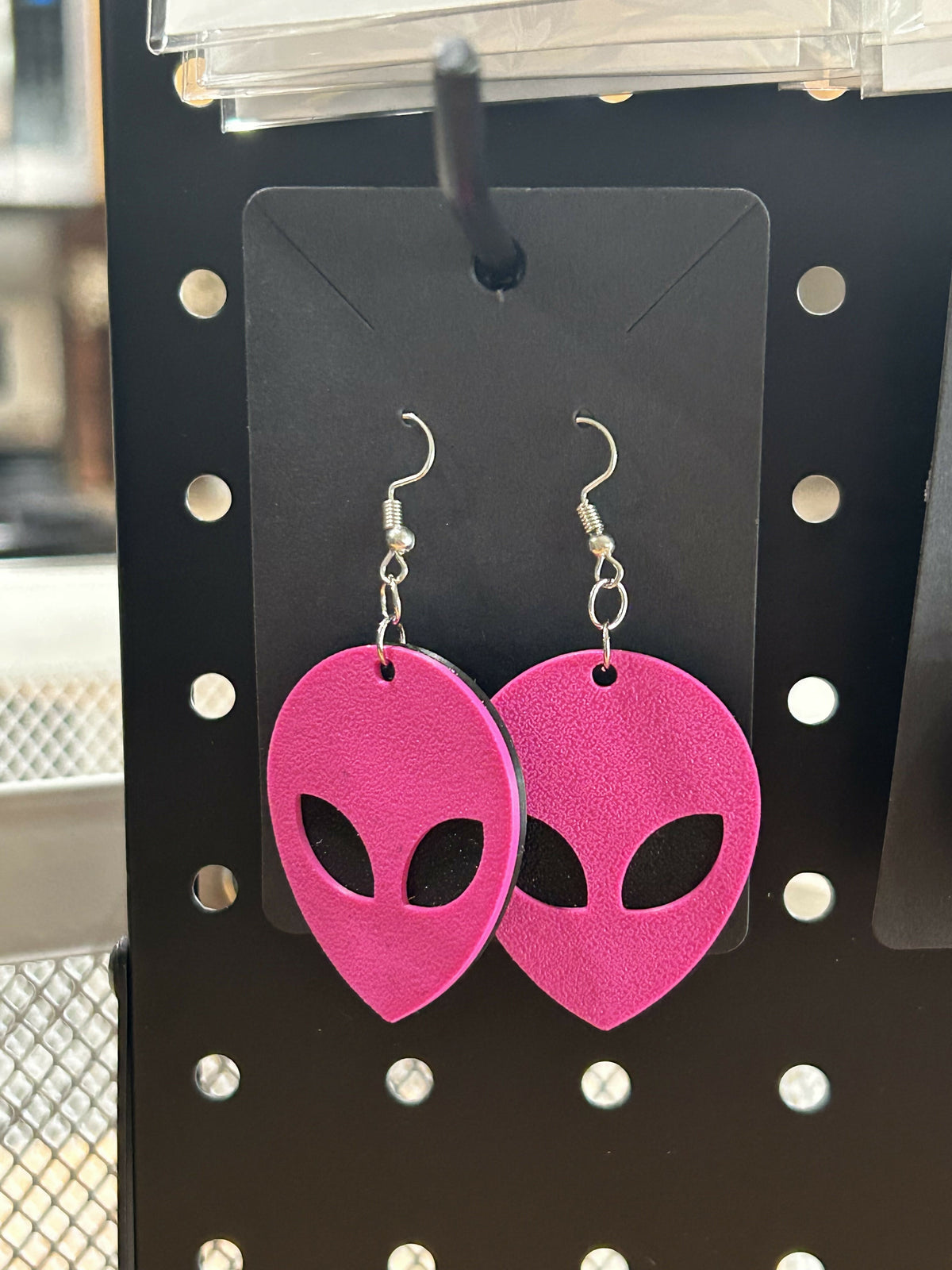 Alien earrings, neon