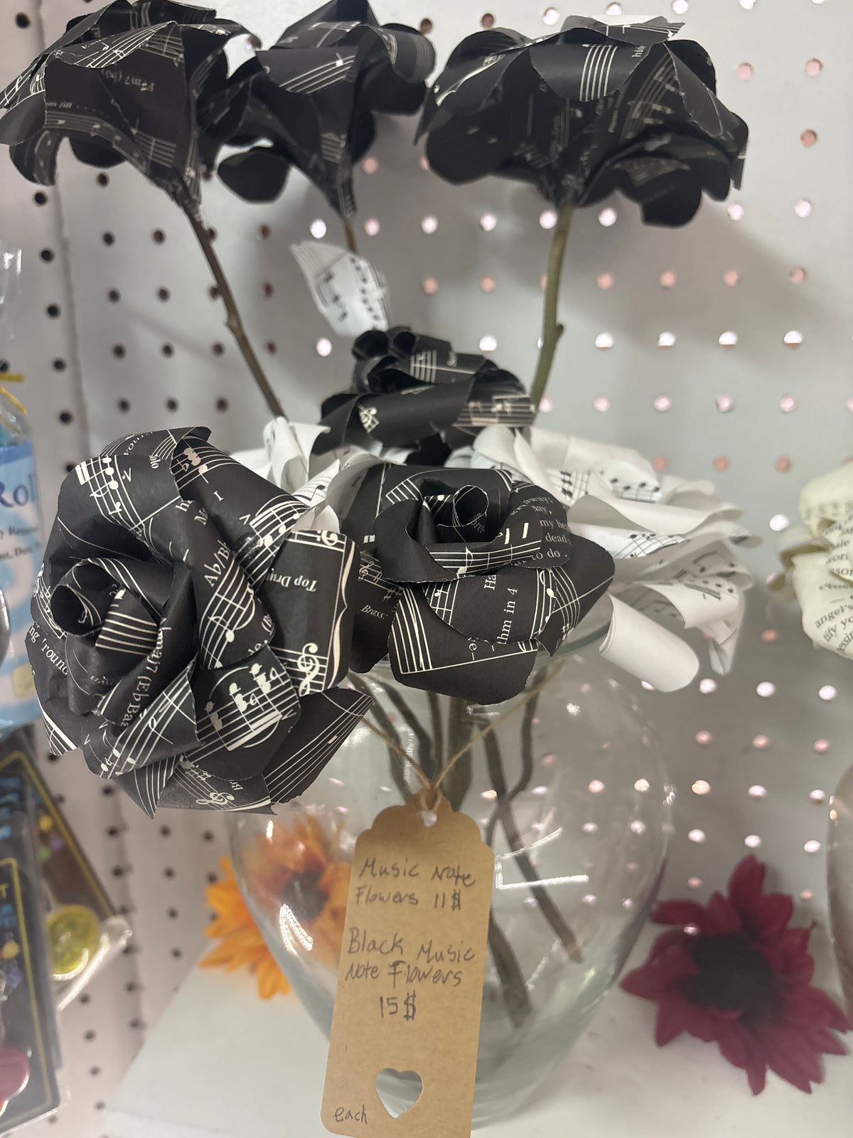 Music note flowers