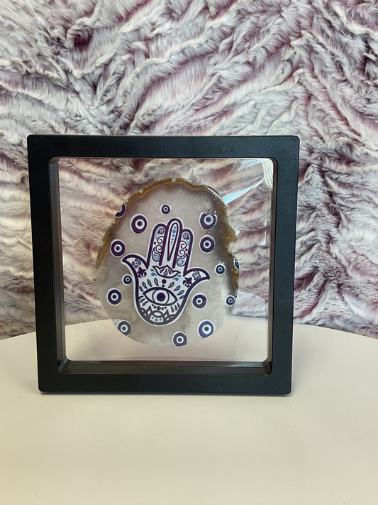 Evil eye agate slab