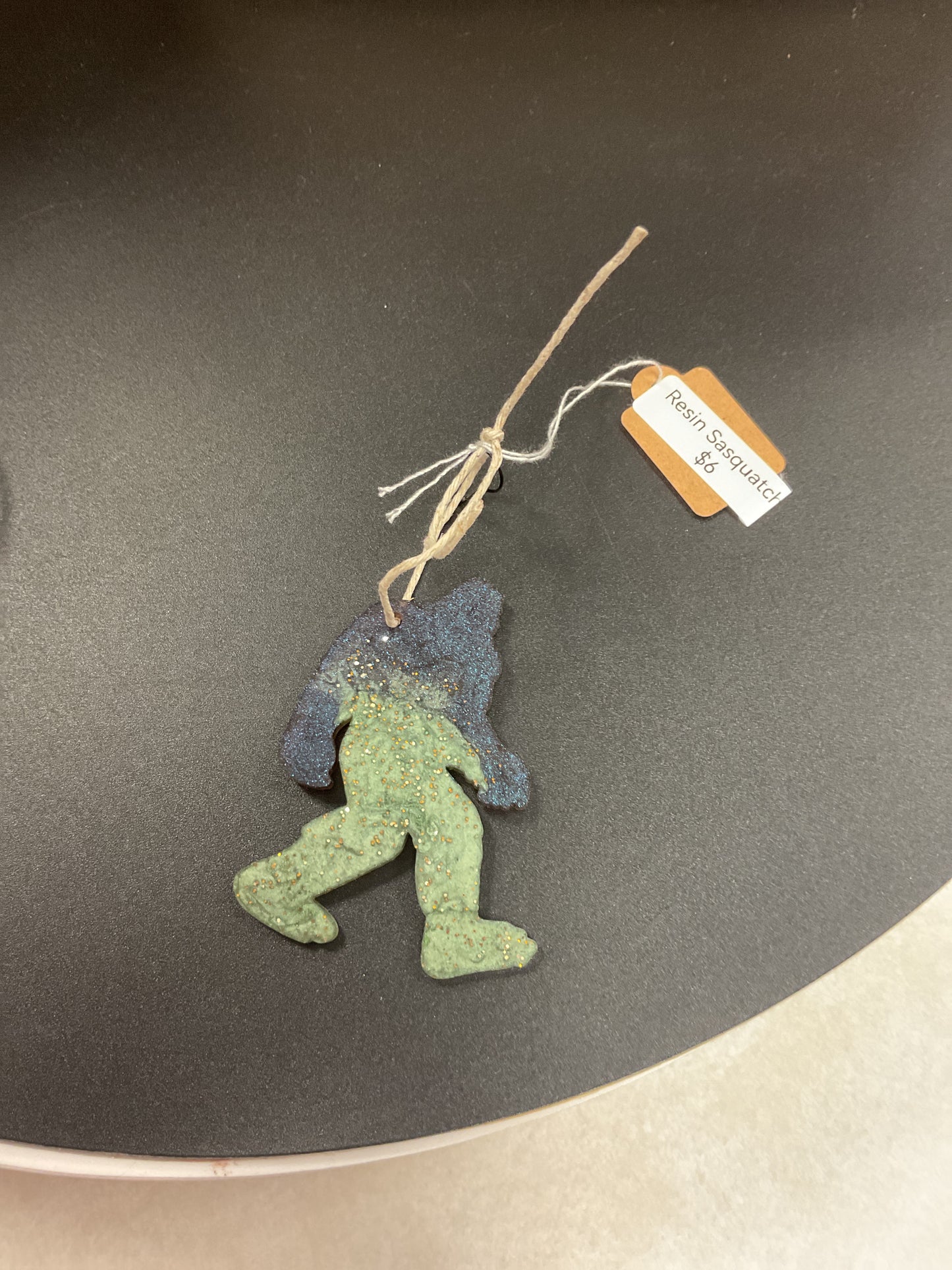MJ resin Sasquatch ornaments