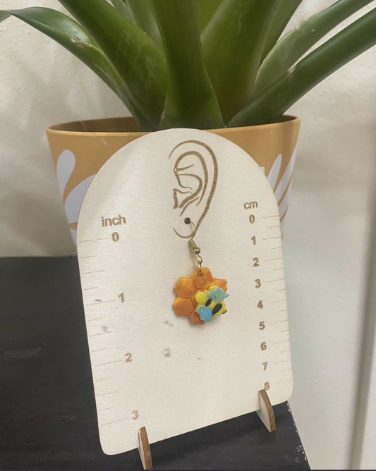 Bee & Honeycomb Earrings