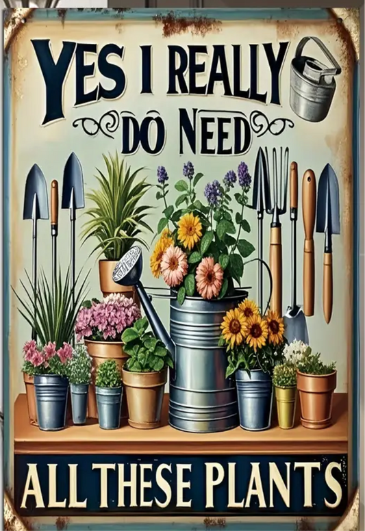 Small Metal plant sign