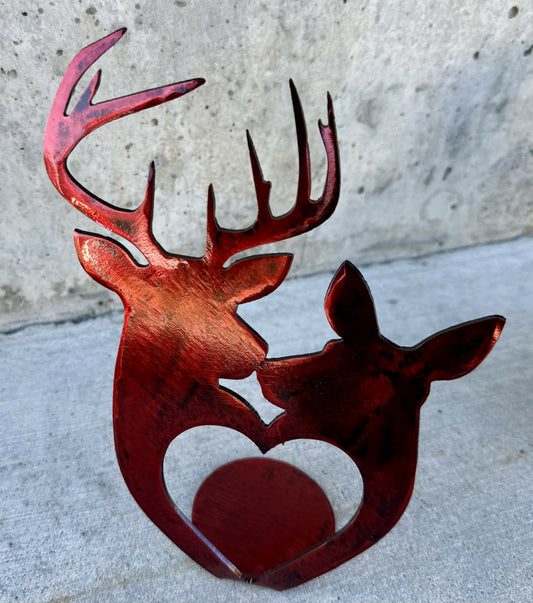 Deer heart pair standing