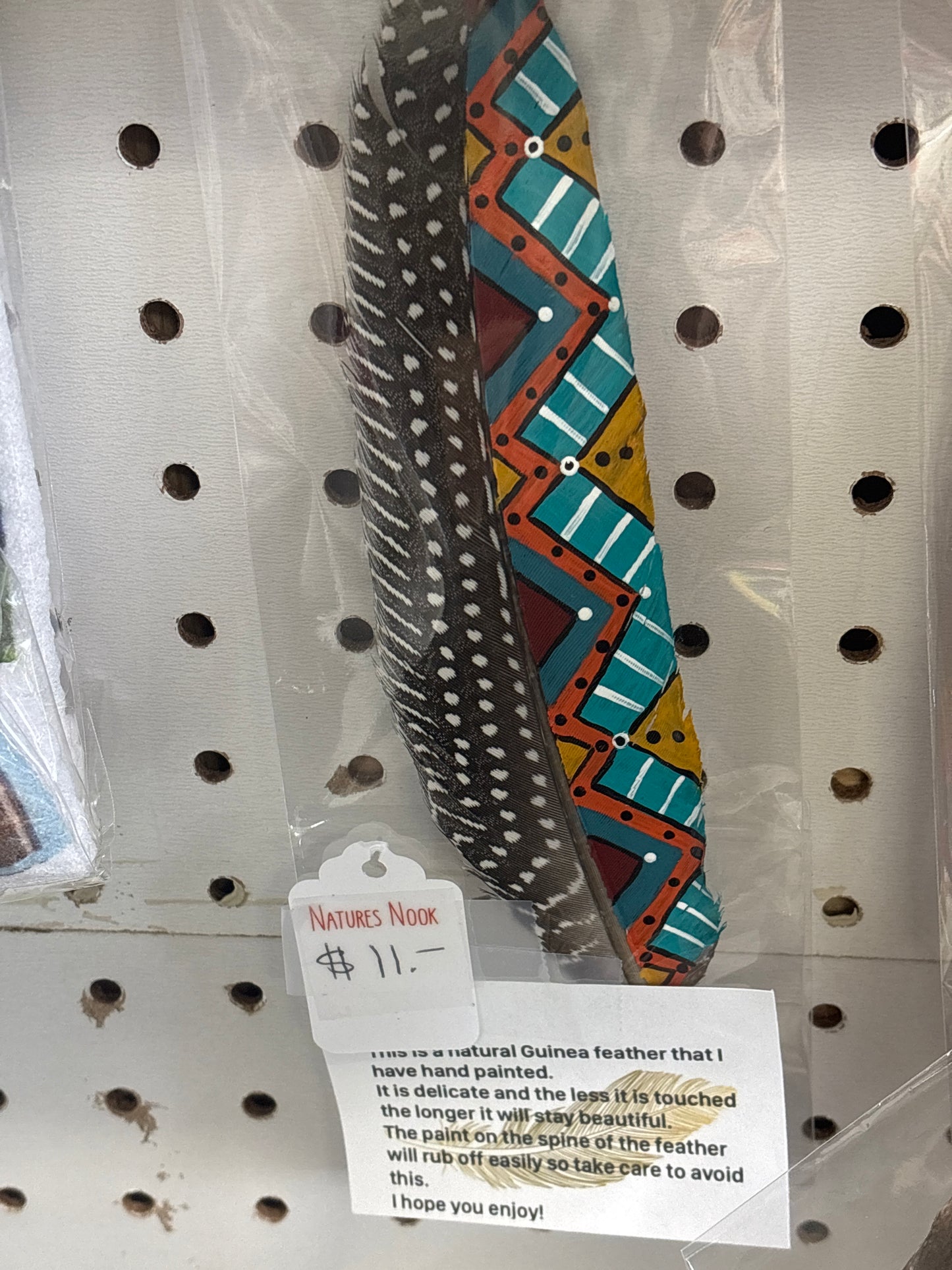 Hand painted feathers