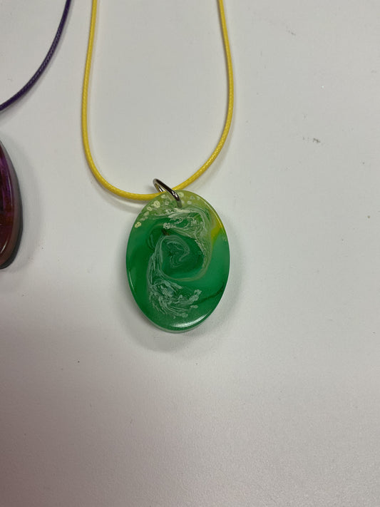 MJ resin swirl pendants