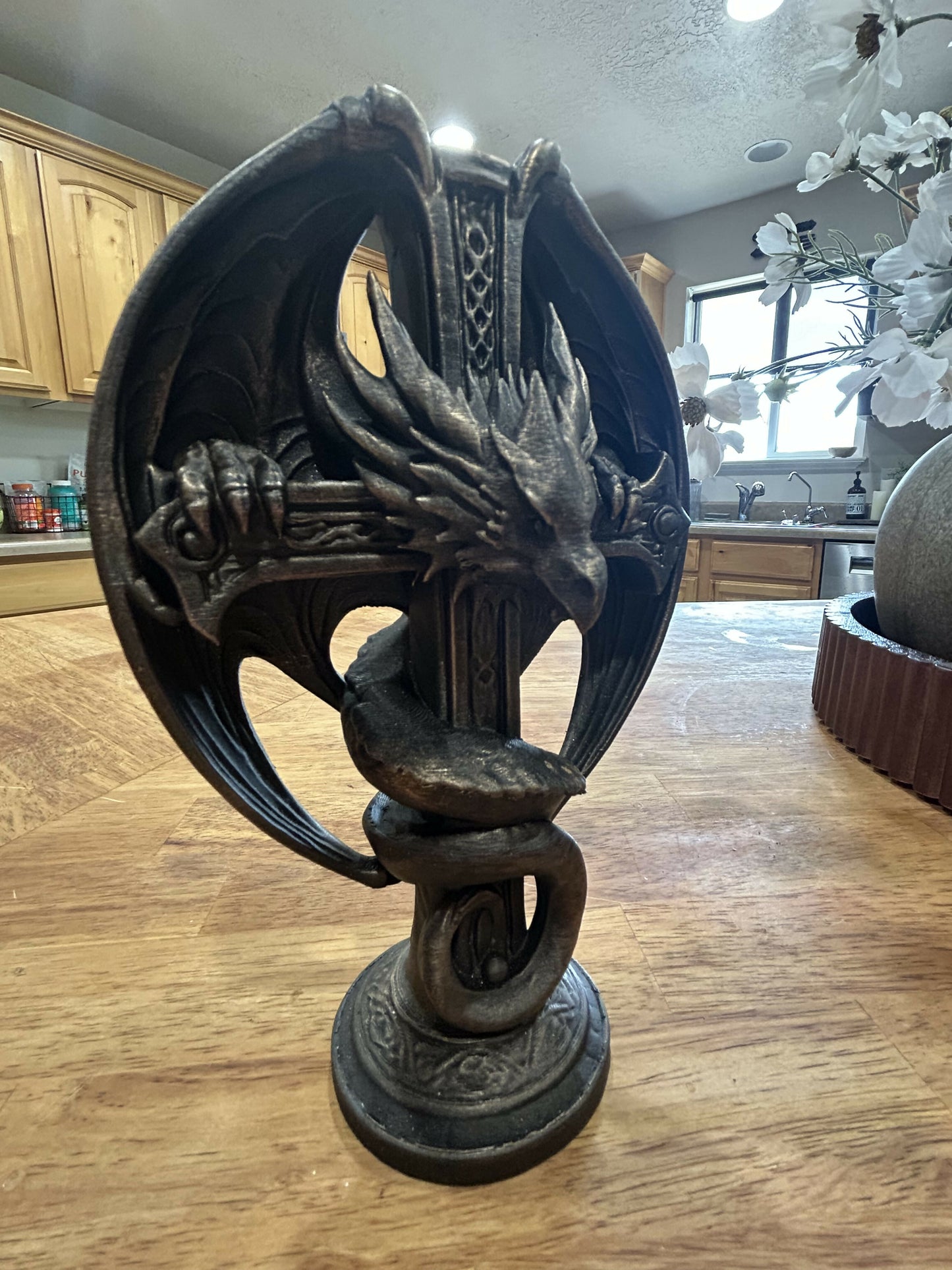 Dragon Cross Statue