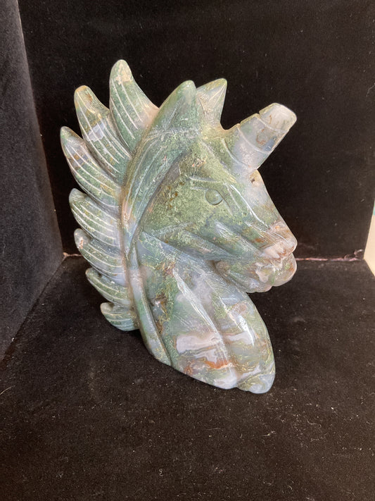 Moss Agate Unicorn