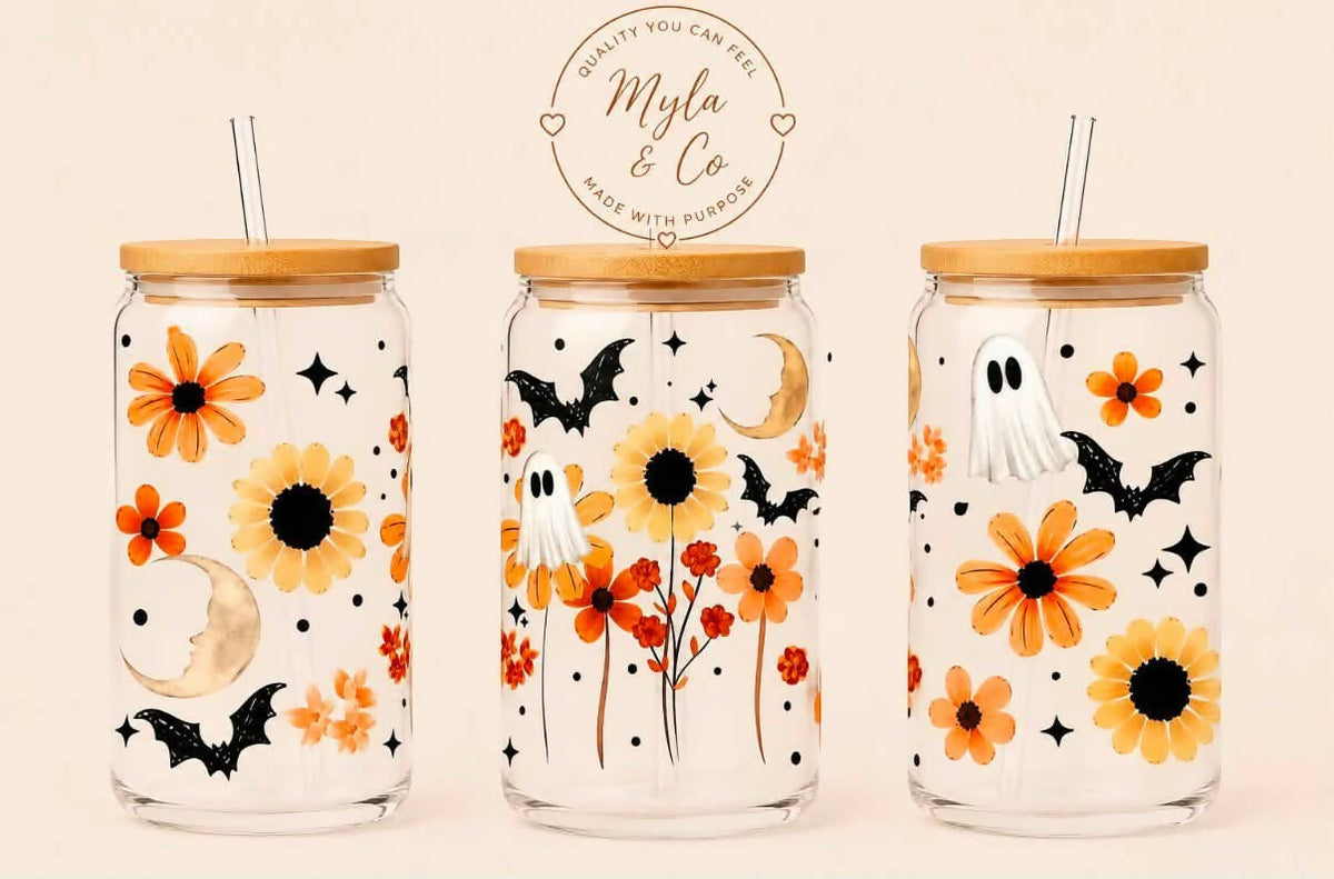 16oz Glass Halloween Tumblers