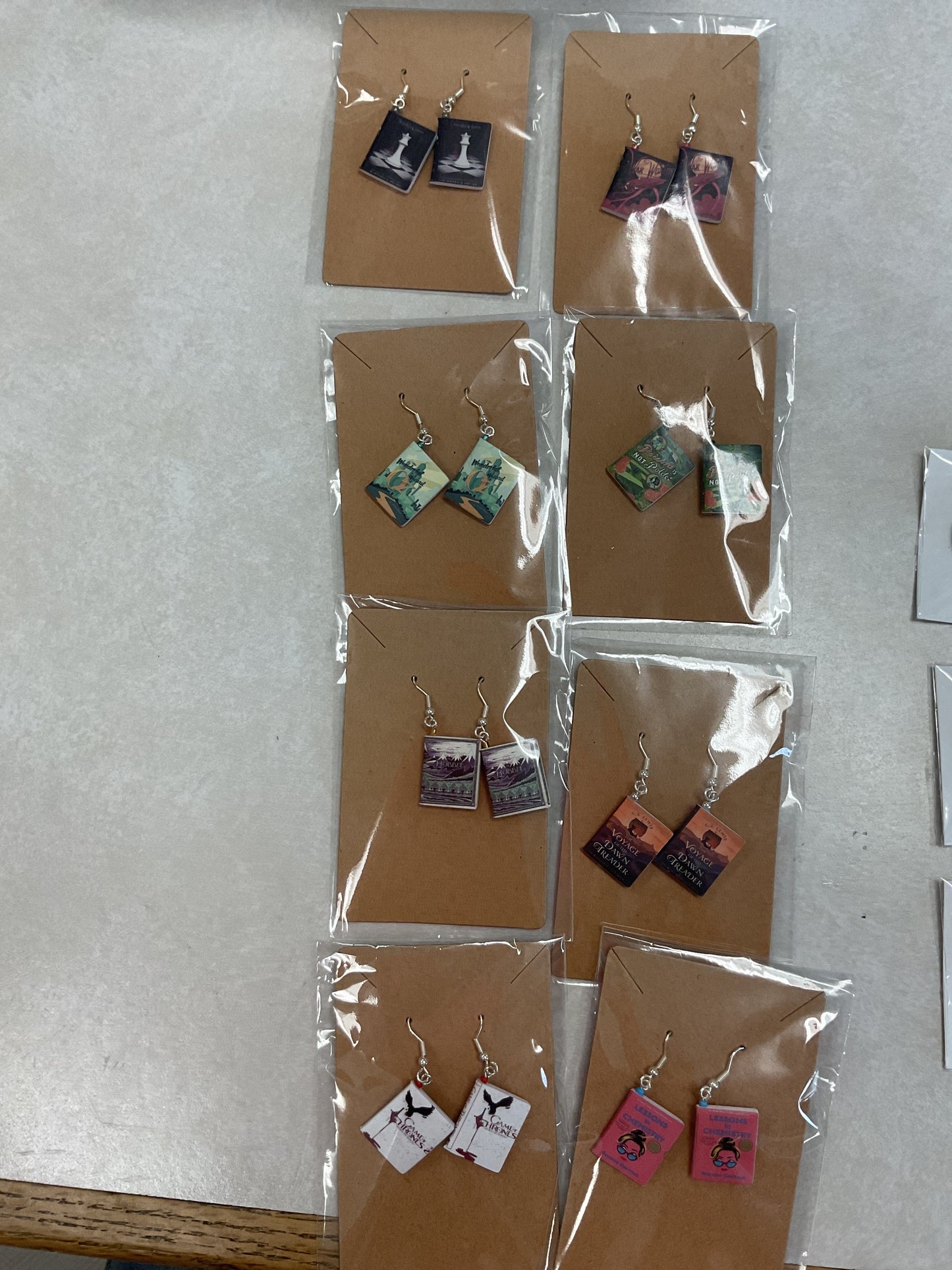 Book earrings