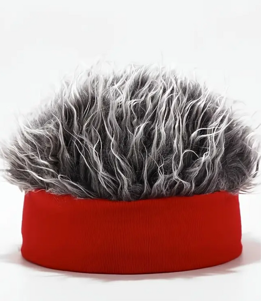 Beanie with fake hair