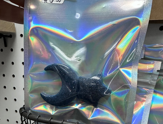Blue crescent moon and star magnet pack
