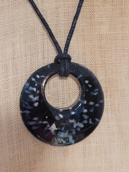Hand blown glass necklace