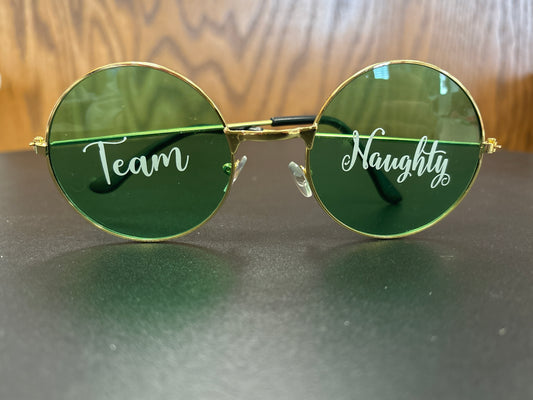 Team naughty or nice glasses