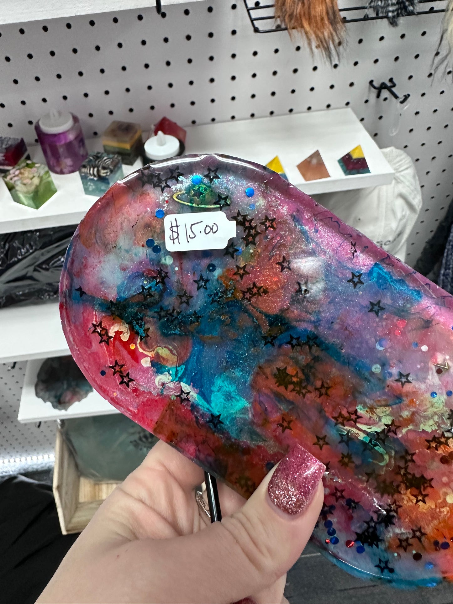 Celestial resin tray