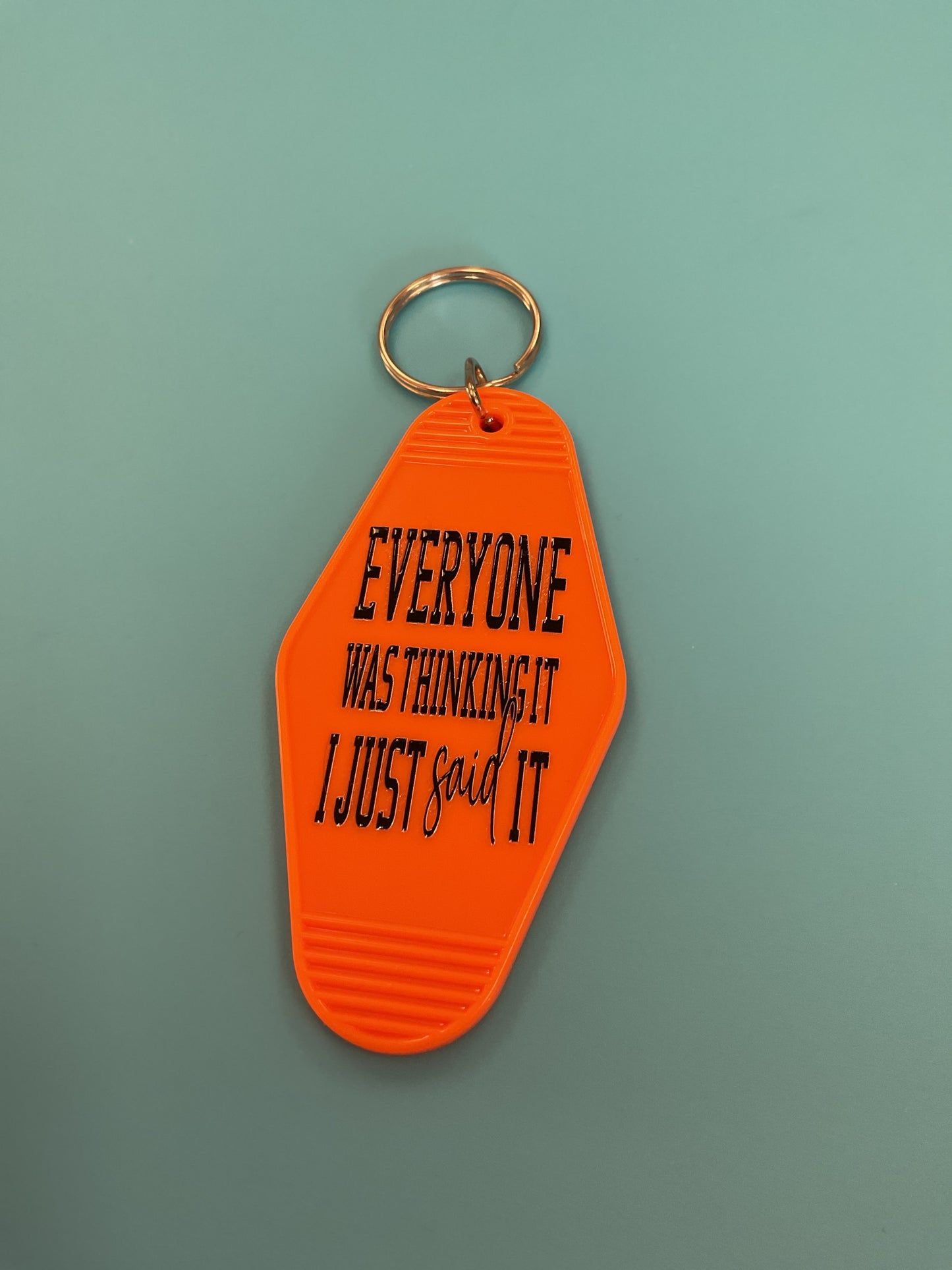 Motel keychain