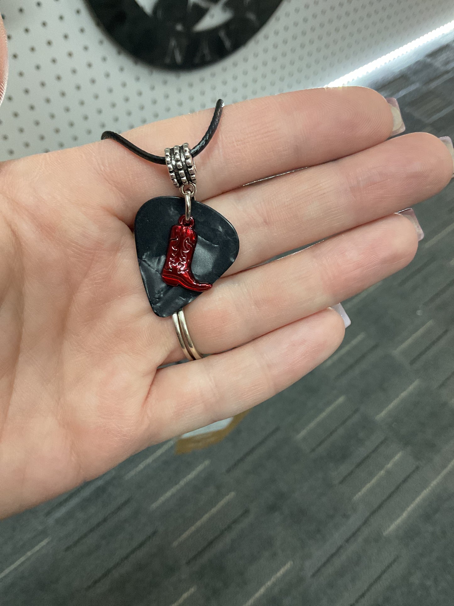 MJ guitar pick jewelry
