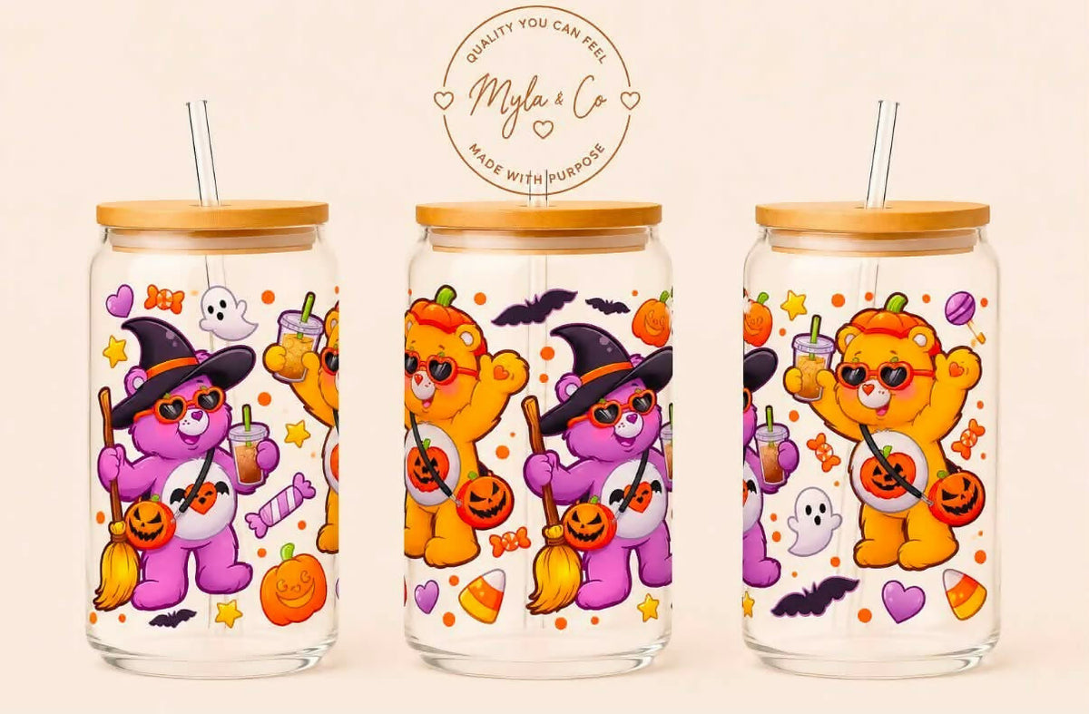 16oz Glass Halloween Tumblers