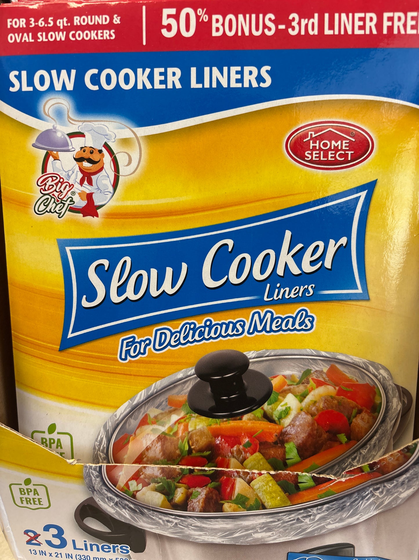 Slow cooker liners
