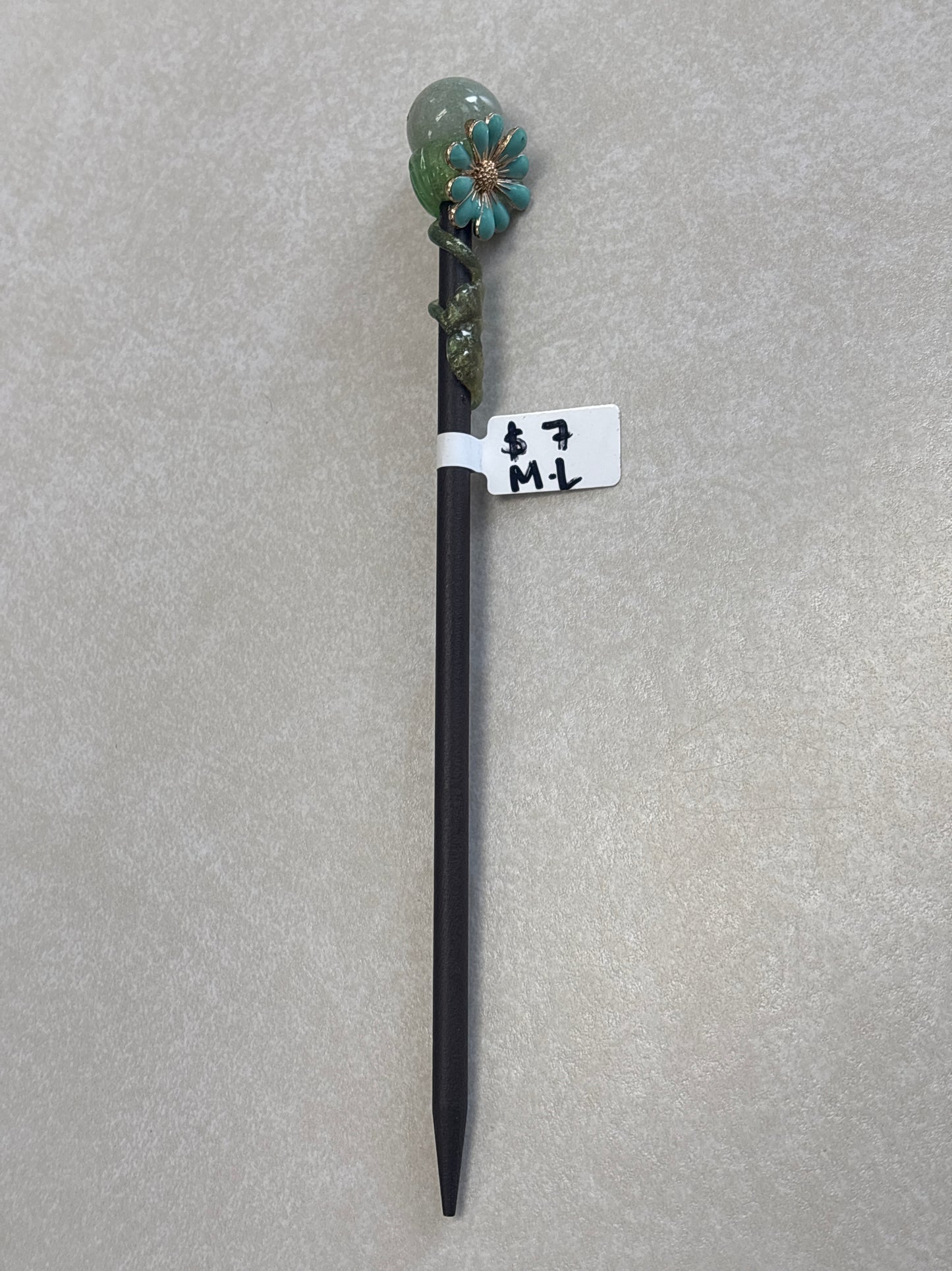 Crystal flower hair chop sticks