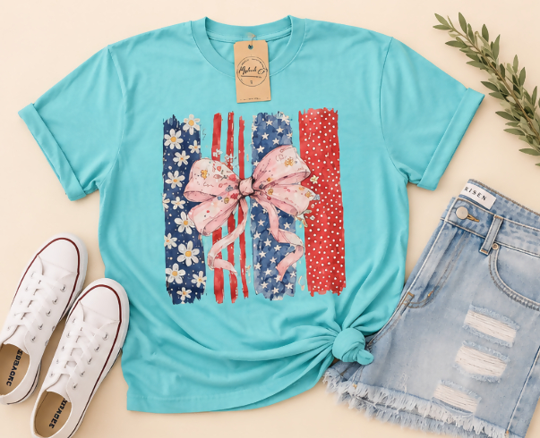 4th of July - Pink Bow