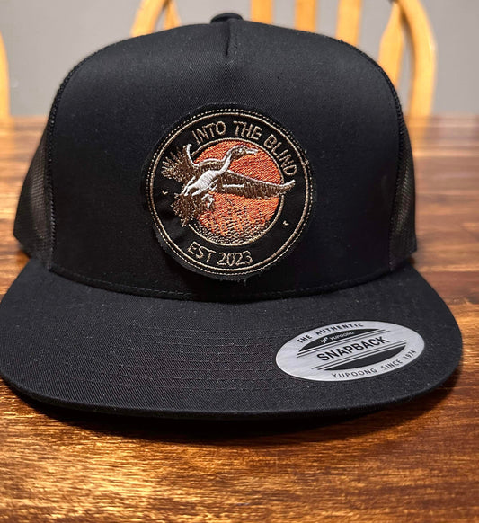 Black Flat brim with Duck
