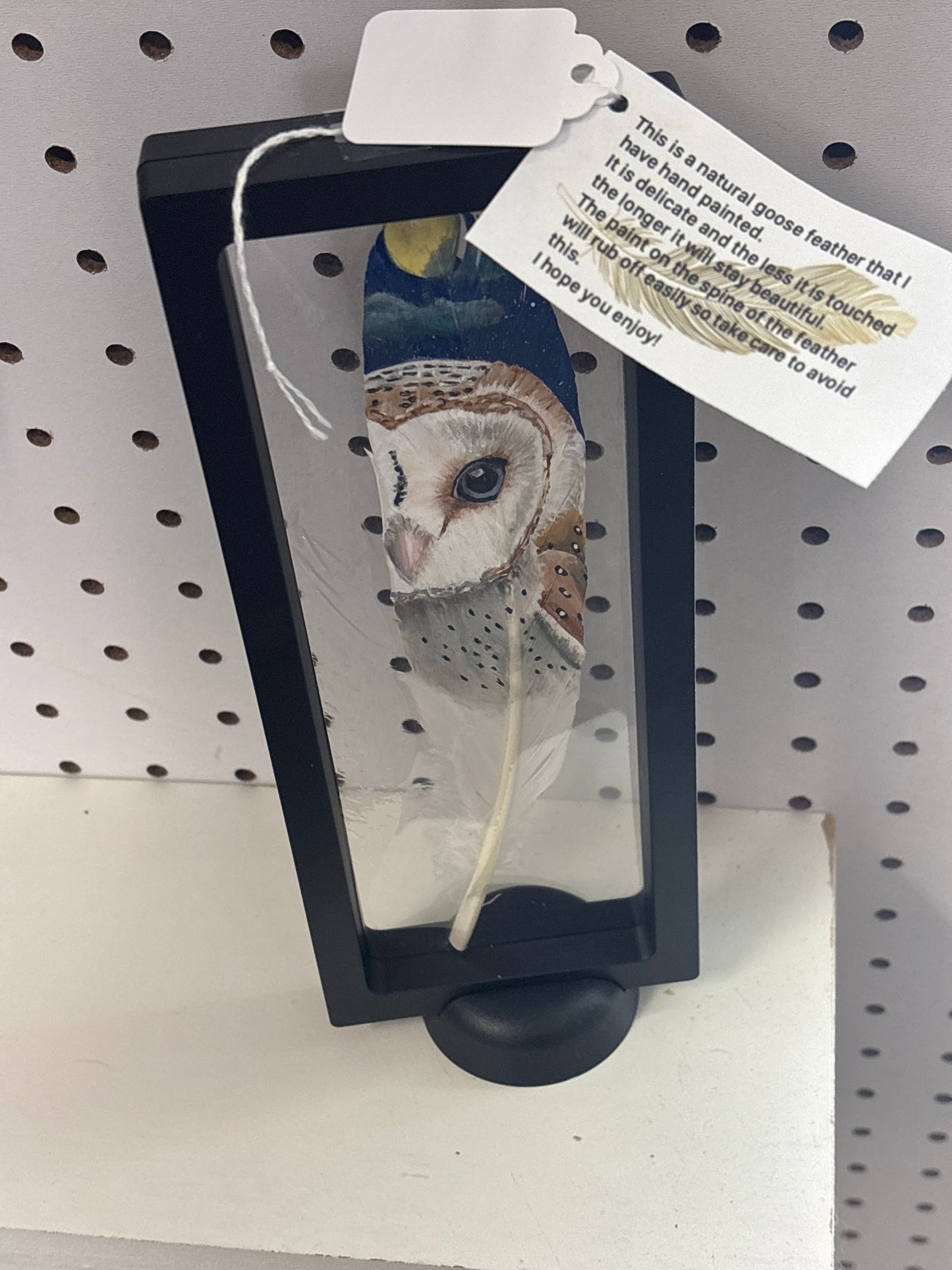 Hand painted feathers