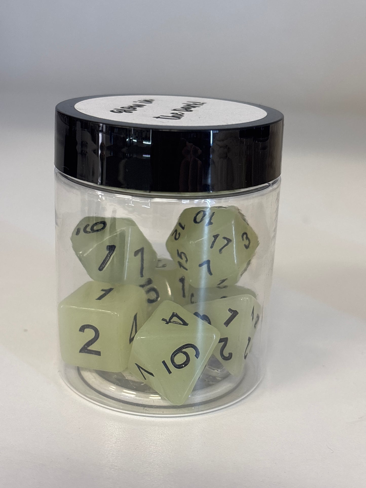 Glow in the dark DND dice