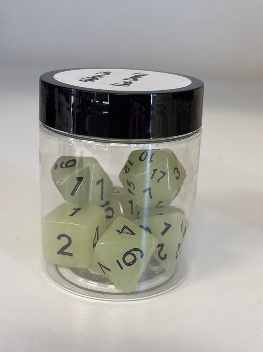 Glow in the dark DND dice