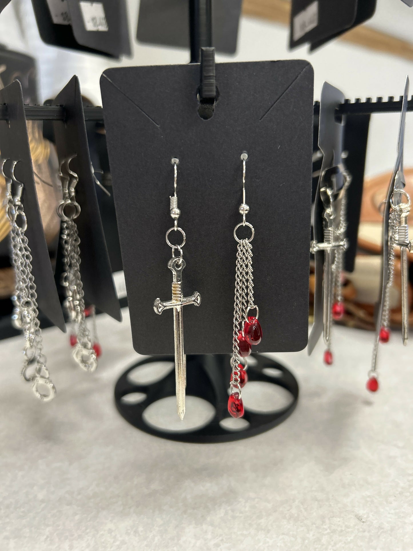 Sword and Blood Mismatched Earrings