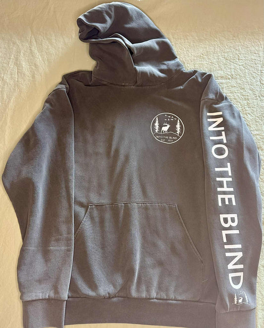 Gray hoodie Elk logo/front