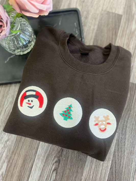 Brown Christmas crewneck
