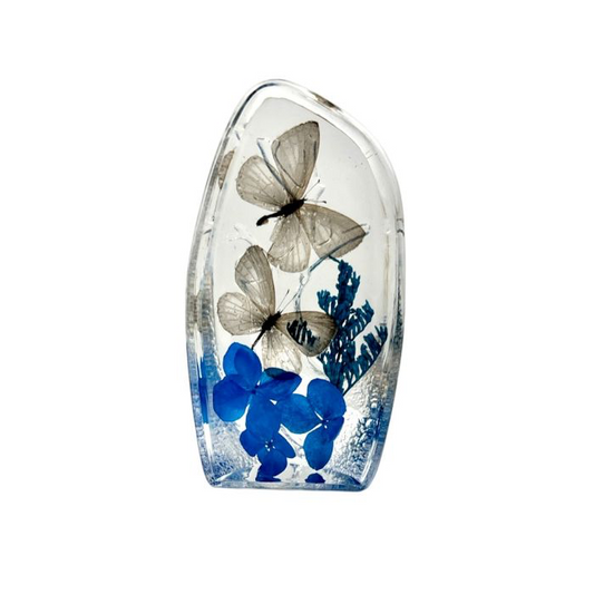 Short tailed blue butterfly decor