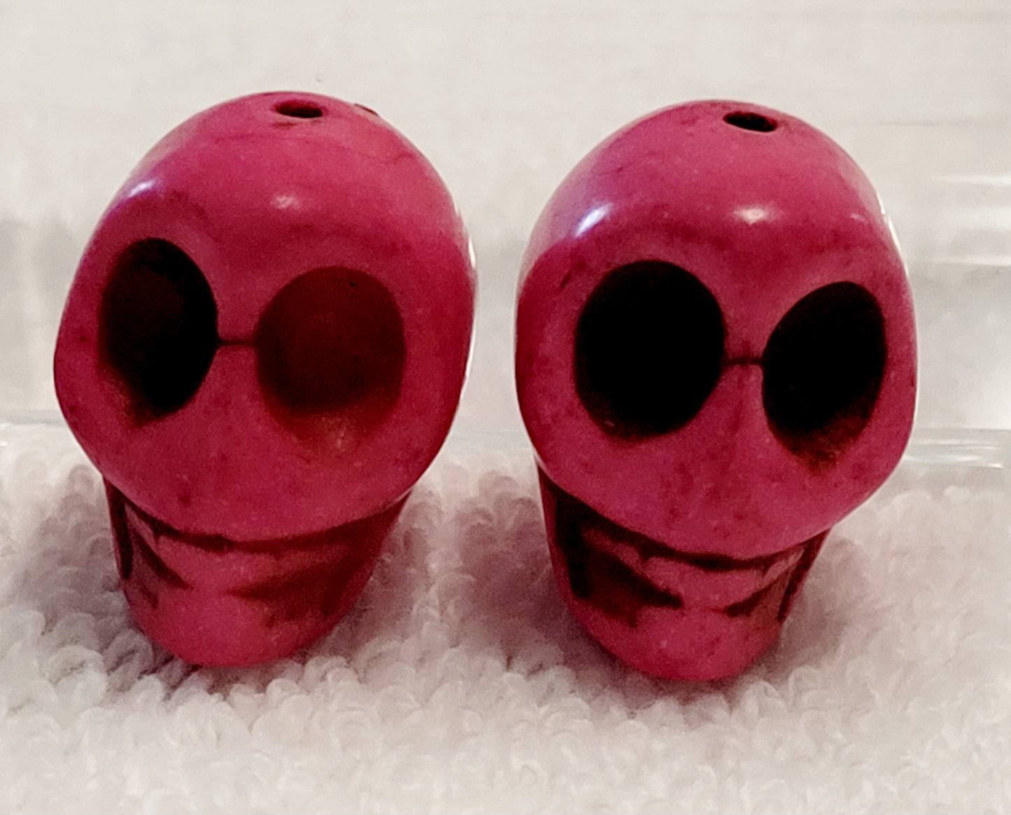 Quartz skull bead set