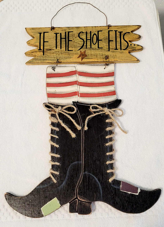 Witch Shoe Fit Wall Sign