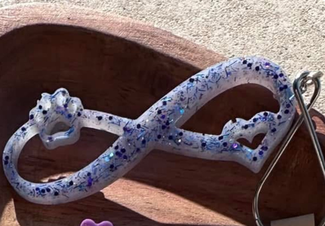 Infinity pawprint heart keychain