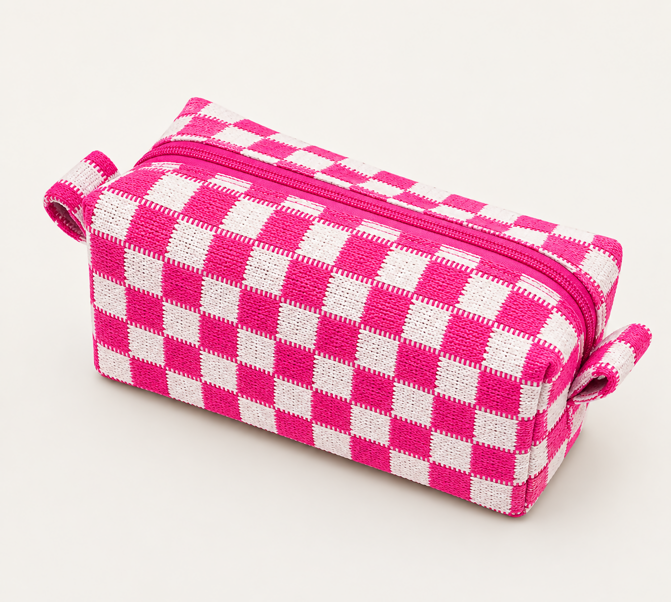 Checker Makeup Pouch