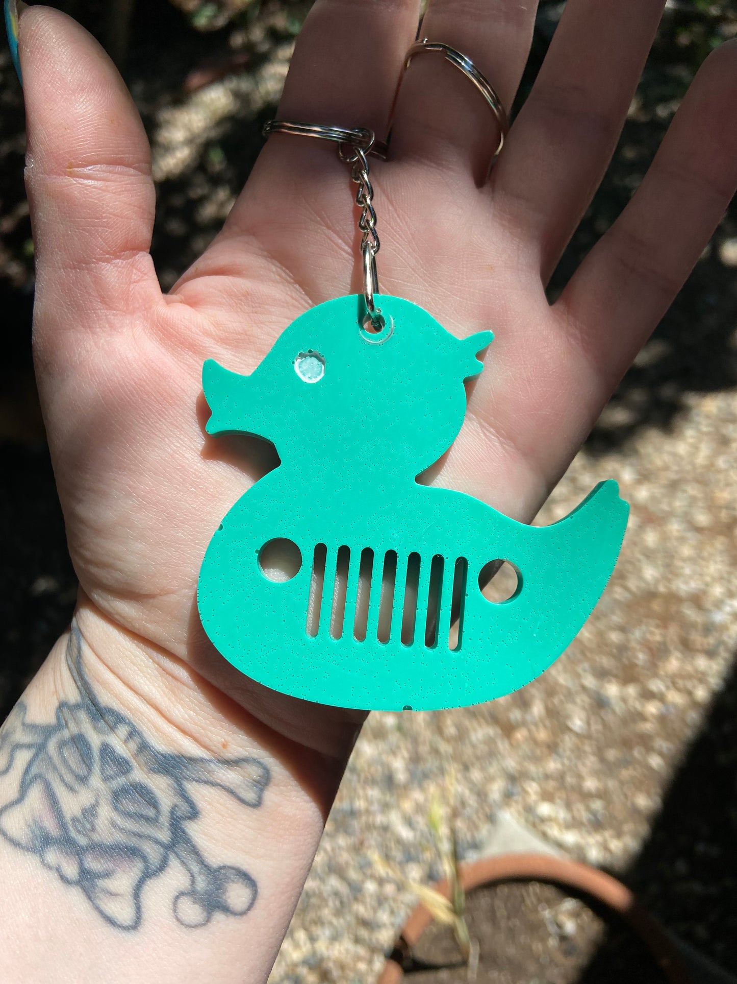 Jeep grill duck keychain