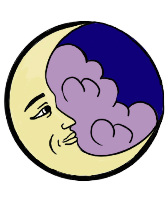Moon & Cloud Sticker