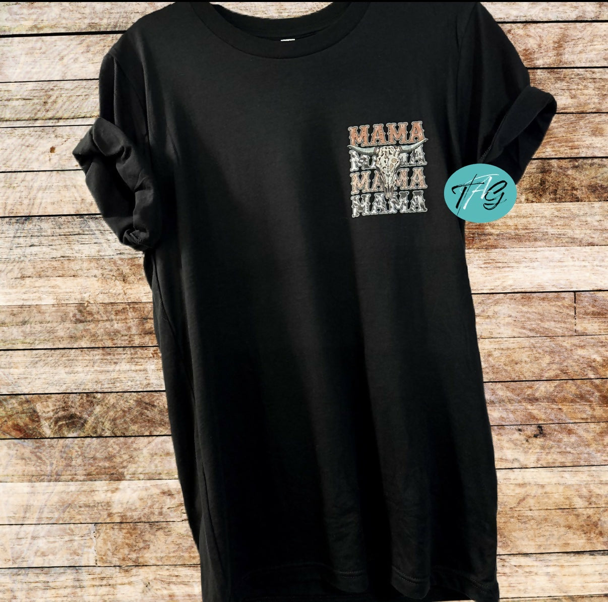 Mama Western Tshirt pocket Design