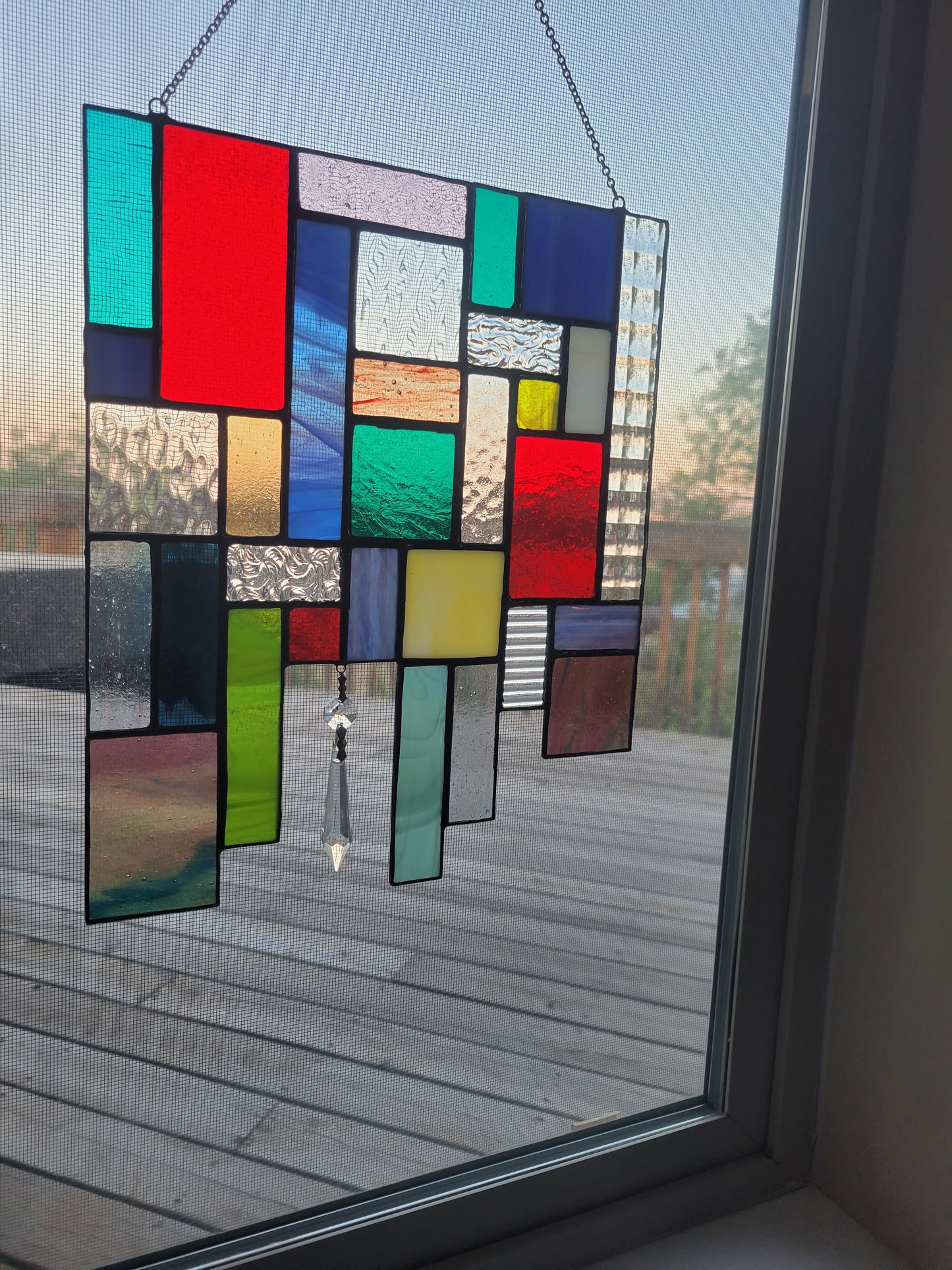 Patchwork with Crystal  Stained Glass