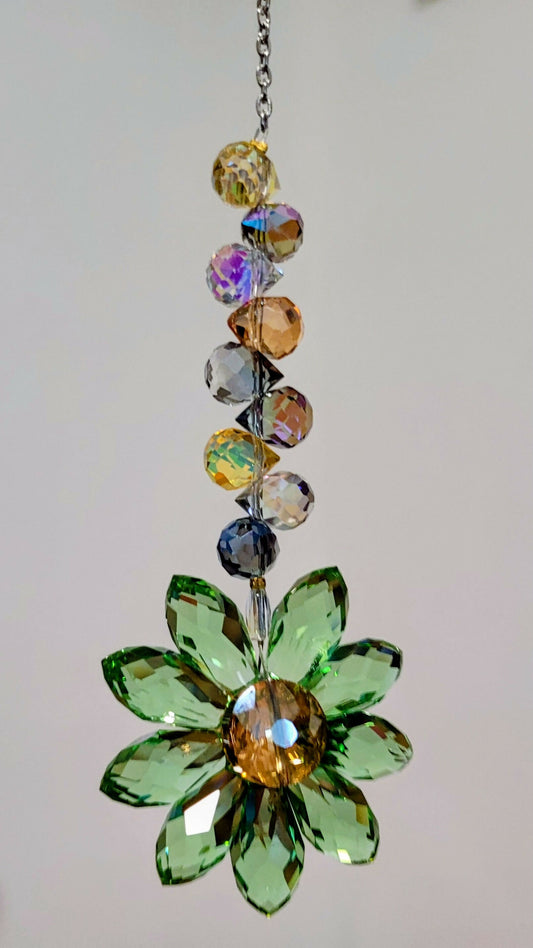 Floral Crystal Suncatcher
