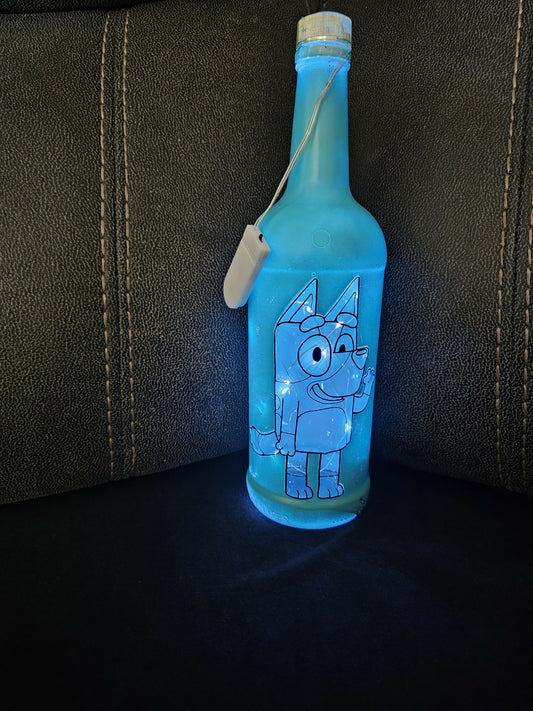 Blue dog bottle
