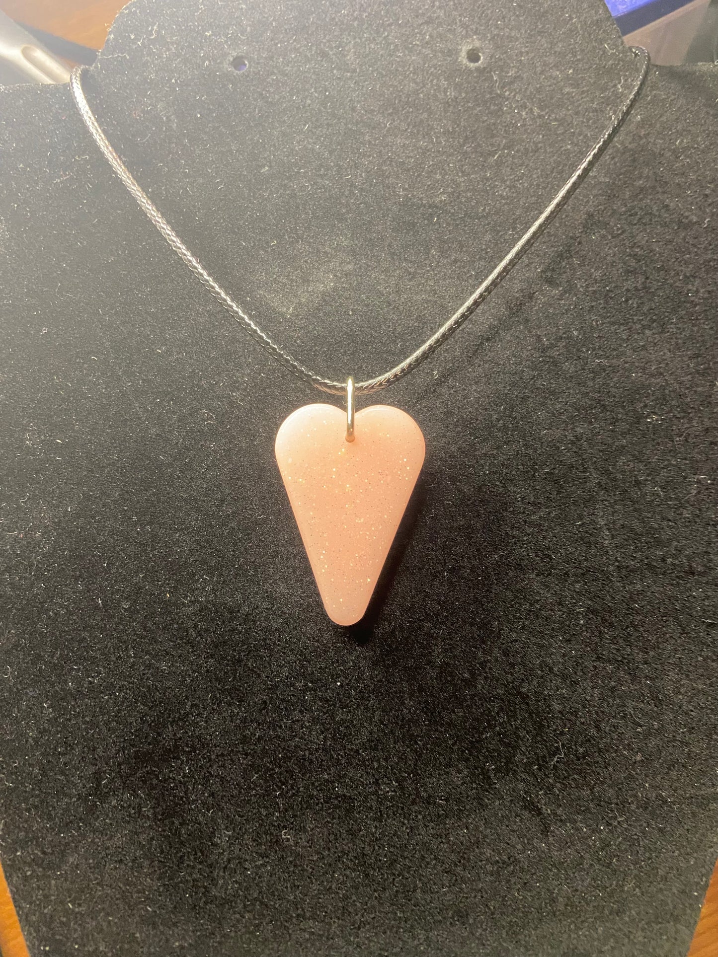 Resin heart pendant