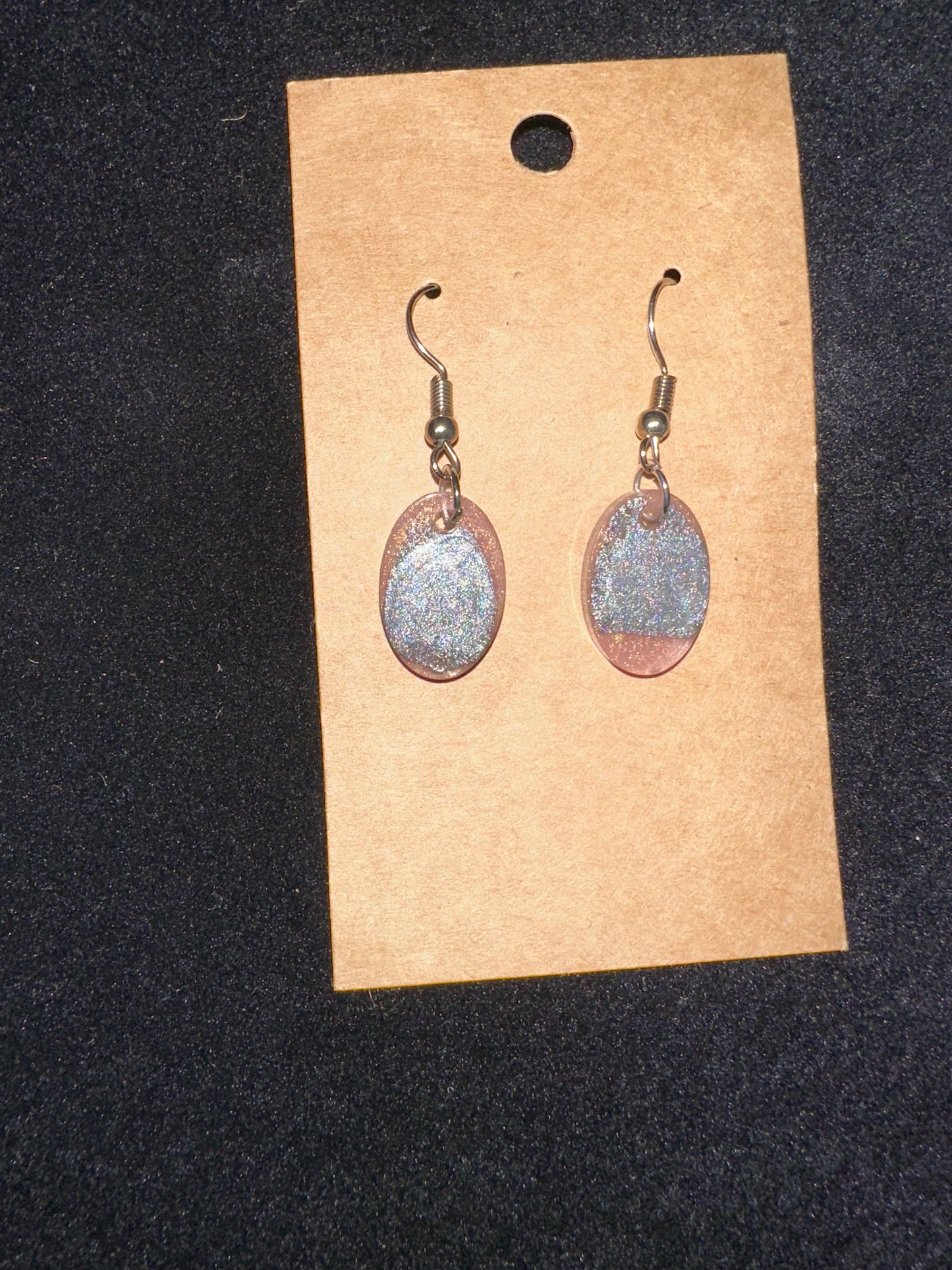 Small oval dangle earrings