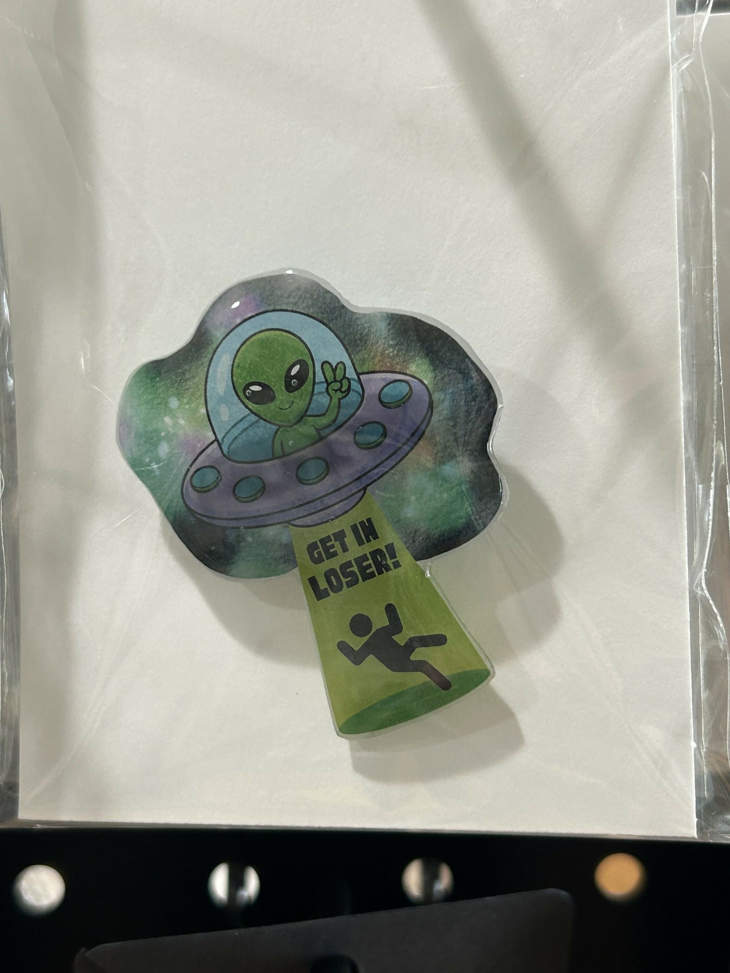 Get in Loser Alien Button