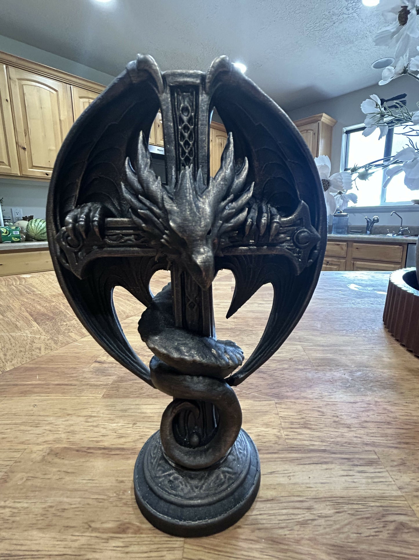Dragon Cross Statue