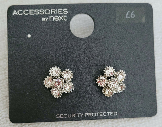 Accessories By Next Rhinestone Flower Earrings